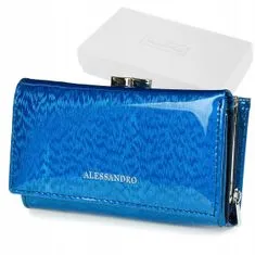 Alessandro Paoli G51 női RFD bőr pénztárca kék