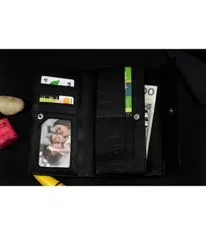 Alessandro Paoli L59 Női bőr pénztárca kristályfeketével