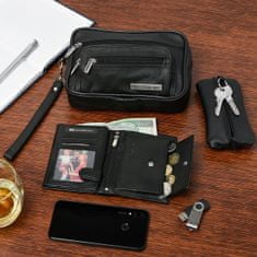 Beltimore P69 férfi bőr RFD pénztárca készlet kulcstartóval és tokkal