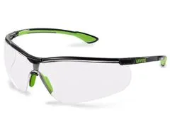 Uvex Sportstyle szemüveg, PC átlátszó/2C-1,2; kiválóság / könnyű / sportos kialakítás / fekete, lime színben