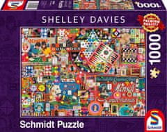 Schmidt Puzzle Vintage: Társasjátékok 1000 darab