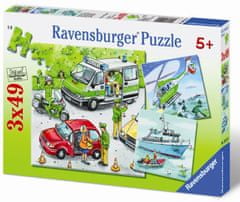 Ravensburger Puzzle Rendőrség akcióban 3x49 darab