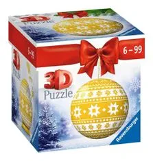 Ravensburger 3D Puzzleball karácsonyi dísz sárga norvég mintával 56 darab