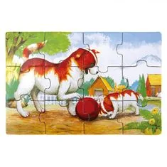 Bino Fa puzzle egy dobozban állatok