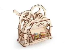 UGEARS 3D fából készült mechanikus puzzle névjegykártya doboza