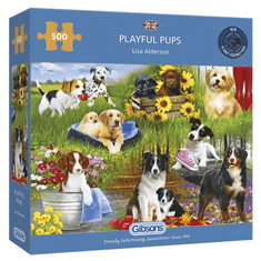 Gibsons Playful Puppies Puzzle 500 darabos puzzle