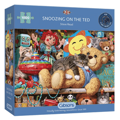 Gibsons Puzzle Napping on Teddy Bear 1000 db