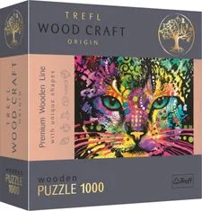 Trefl Wood Craft Origin Puzzle Színes macska 1000 darab