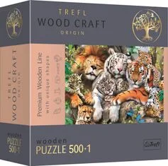 Trefl Wood Craft Origin Puzzle Vadmacskák a dzsungelben 501 darabos puzzle