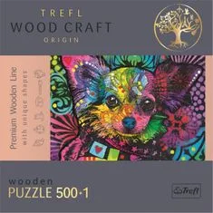 Trefl Wood Craft Origin Puzzle Színes kiskutya 501 db