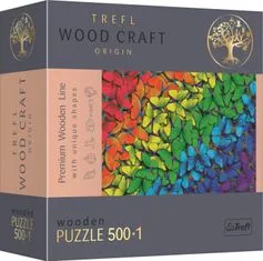 Trefl Wood Craft Origin Puzzle Szivárványos pillangók 501 db