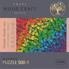 Trefl Wood Craft Origin Puzzle Szivárványos pillangók 501 db