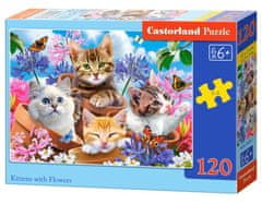 Castorland Puzzle Cicák virágokkal 120 darab
