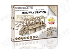 Wooden city 3D puzzle Vasútállomás 175 darab