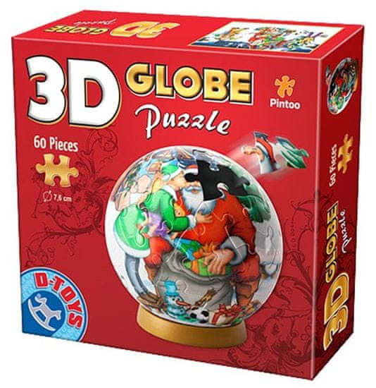 D-Toys 3D Globe puzzle We love Santa 60 darab
