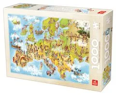 DEICO Puzzle Európa rajzfilmes térképe 1000 darab