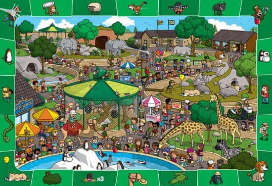 EuroGraphics Spot & Find puzzle Nap az állatkertben 100 darab