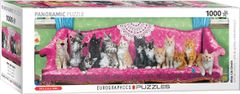 EuroGraphics Panoráma puzzle Macskák a macskás kanapén 1000 darab