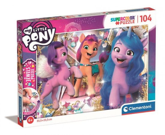 Clementoni Puzzle drágakövekkel My Little Pony 104 darabos puzzle