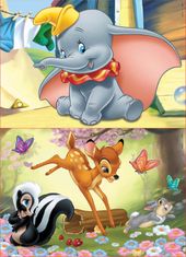 EDUCA Fa puzzle Dumbo és Bambi 2x16 darab