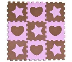 Wiky SUN TA TOYS Hab puzzle Csillagok és szívek rózsaszín S4 (30x30)