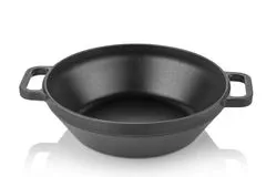 Silver Öntöttvas wok fekete - ezüst