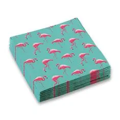 Amscan Papírszalvéta Flamingo 33 x 33 cm, 20 db