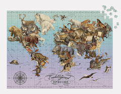 Galison Puzzle Veszélyeztetett fajok térképe 1500 darab