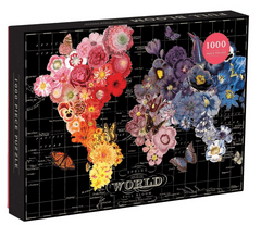 Galison Puzzle Virágzó világtérkép 1000 darab