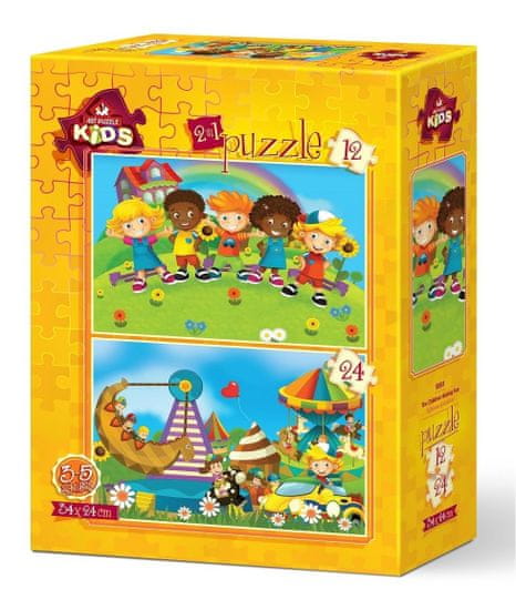 Art puzzle Puzzle Gyermekek szórakozása 12+24 darab
