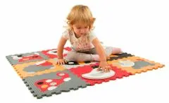 BABY GREAT Hab puzzle Állatok szürke-piros SX (30x30)