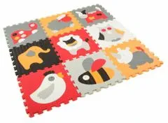 BABY GREAT Hab puzzle Állatok szürke-piros SX (30x30)