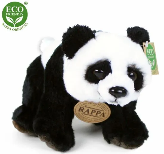 Rappa Plüss ülő vagy álló panda, 22 cm, ECO-FRIENDLY