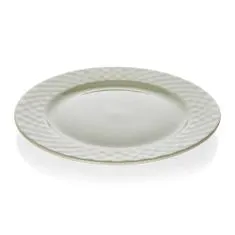 Sekély tányér 26cm, dombornyomott, zöld, étkező, KPB-10SEC-GN