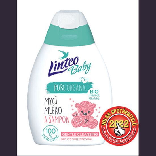 LINTEO Baba tisztító tej és sampon Bio körömvirággal Baby 250 ml