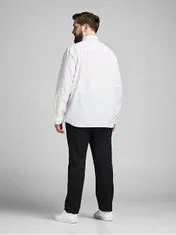 Jack&Jones Plus 2 PACK - férfi ing JJJOE Slim Fit 12195941 Black/PACK WHIT (Méret 3XL)
