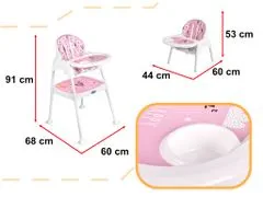 Aga Szoptatószék szék 3 az 1-ben rózsaszín