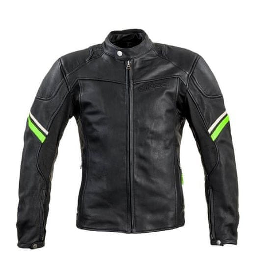 W-TEC Bőr motorkerékpár dzseki Montegi Matt fekete színű, Méret 6XL