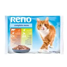 Reno alutasak macskáknak 4x100g baromfi + marha / baromfi + hal