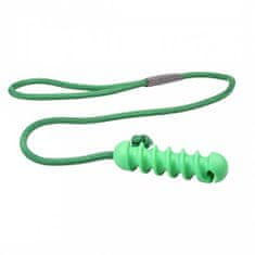 Duvo+ Gumijáték kötélen 2 az 1-ben - 12,2x3,2x3,2cm zöld