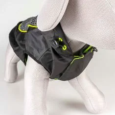 Duvo+ Esőkabát kutyának fekete-sárga L - 60cm