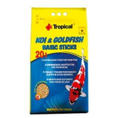 TROPICAL Koi&Goldfish Basic Sticks 20l/1600g teljes értékű eleség tavi halak számára
