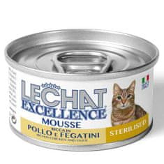 Monge LECHAT EXCELLENCE MOUSSE hab állagú konzerv csirkehússl és májjal ivartalanított macskáknak 85g