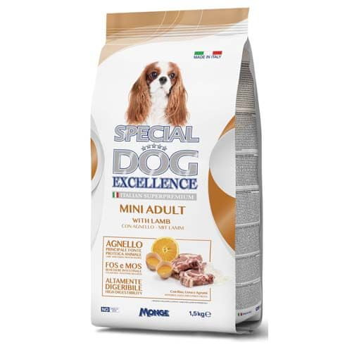 Monge SPECIAL DOG EXCELLENCE MINI ADULT bárány 1,5kg 29/13,5 szuperprémium