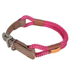 Zolux HYDEPARK állítható nyakörv fonott kötélből 0,6CM / 40CM rózsaszín