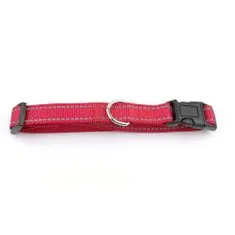 COBBYS PET Állítható reflex textil nyakörv 20-31cm/10mm piros