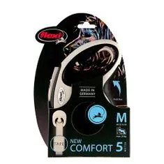 Flexi New Comfort M szalag 5m fekete 25 kg-ig