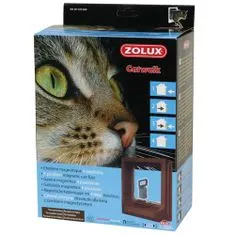 Zolux CAT DOOR ajtó macskáknak mágneses zárral 15x17cm barna