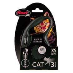 Flexi New Classic Cat zsinór XS 3m fekete 8kg macskáknak
