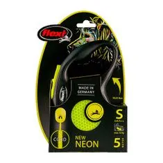 Flexi New Neon zsinór S 5m sárga 12kg-ig